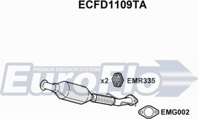 EuroFlo ECFD1109TA - Каталізатор autocars.com.ua