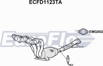 EuroFlo ECFD1123TA - Каталізатор autocars.com.ua