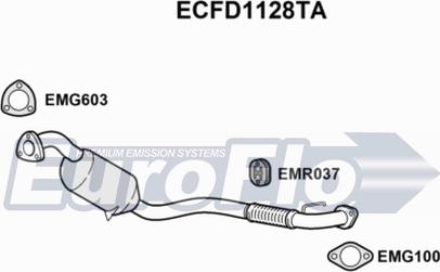 EuroFlo ECFD1128TA - Каталізатор autocars.com.ua