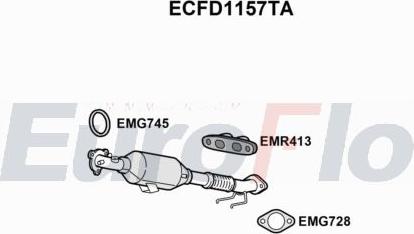 EuroFlo ECFD1157TA - Каталізатор autocars.com.ua