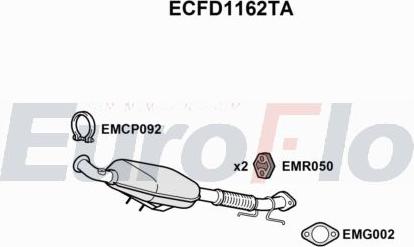 EuroFlo ECFD1162TA - Каталізатор autocars.com.ua