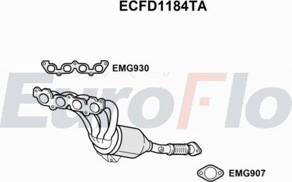 EuroFlo ECFD1184TA - Каталізатор autocars.com.ua