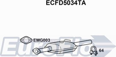 EuroFlo ECFD5034TA - Каталізатор autocars.com.ua