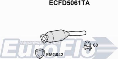 EuroFlo ECFD5061TA - Каталізатор autocars.com.ua