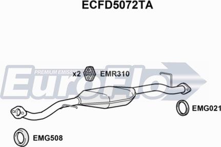 EuroFlo ECFD5072TA - Каталізатор autocars.com.ua