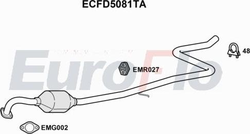 EuroFlo ECFD5081TA - Каталізатор autocars.com.ua