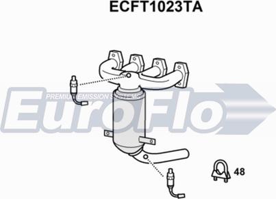 EuroFlo ECFT1023TA - Каталізатор autocars.com.ua