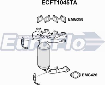 EuroFlo ECFT1045TA - Каталізатор autocars.com.ua