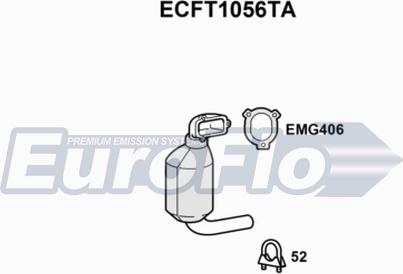 EuroFlo ECFT1056TA - Каталізатор autocars.com.ua