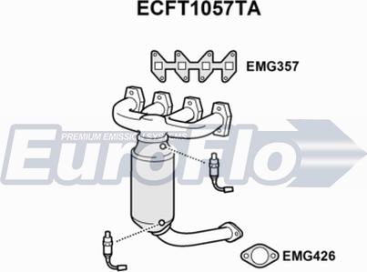 EuroFlo ECFT1057TA - Каталізатор autocars.com.ua