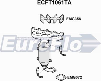 EuroFlo ECFT1061TA - Каталізатор autocars.com.ua