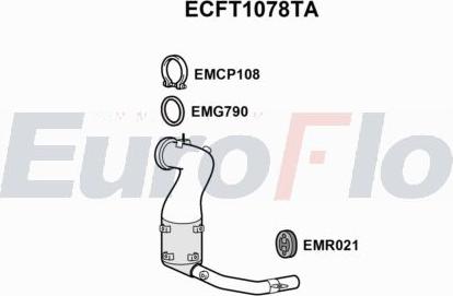 EuroFlo ECFT1078TA - Каталізатор autocars.com.ua