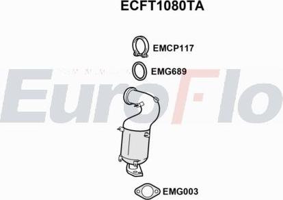 EuroFlo ECFT1080TA - Каталізатор autocars.com.ua