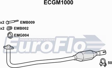 EuroFlo ECGM1000 - Каталізатор autocars.com.ua