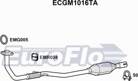 EuroFlo ECGM1016TA - Каталізатор autocars.com.ua