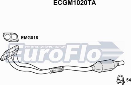 EuroFlo ECGM1020TA - Каталізатор autocars.com.ua