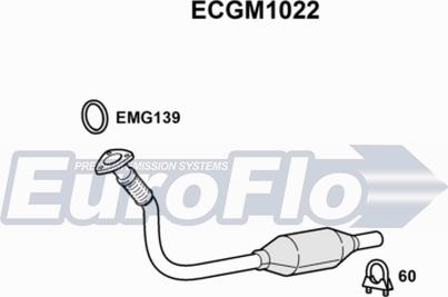 EuroFlo ECGM1022 - Каталізатор autocars.com.ua