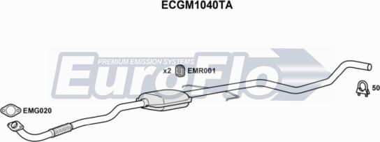 EuroFlo ECGM1040TA - Каталізатор autocars.com.ua