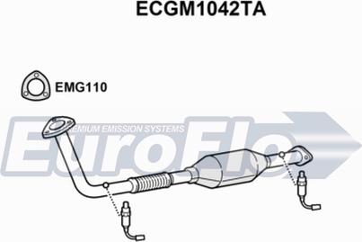 EuroFlo ECGM1042TA - Каталізатор autocars.com.ua