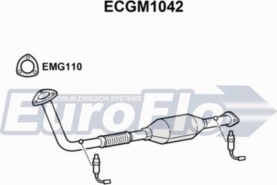 EuroFlo ECGM1042 - Каталізатор autocars.com.ua