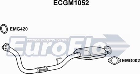 EuroFlo ECGM1052 - Каталізатор autocars.com.ua