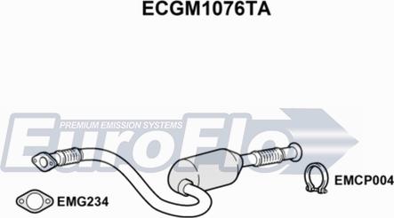 EuroFlo ECGM1076TA - Каталізатор autocars.com.ua