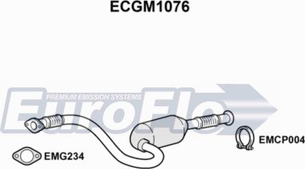 EuroFlo ECGM1076 - Каталізатор autocars.com.ua