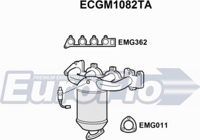 EuroFlo ECGM1082TA - Каталізатор autocars.com.ua