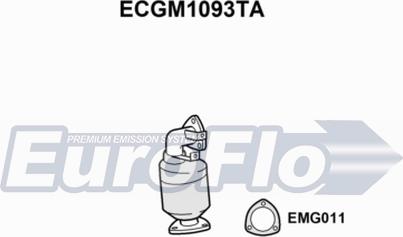 EuroFlo ECGM1093TA - Каталізатор autocars.com.ua