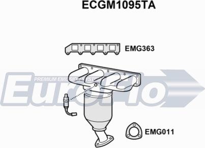 EuroFlo ECGM1095TA - Каталізатор autocars.com.ua