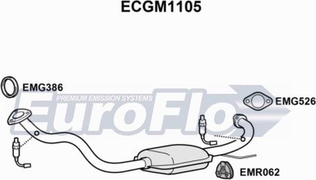 EuroFlo ECGM1105 - Каталізатор autocars.com.ua