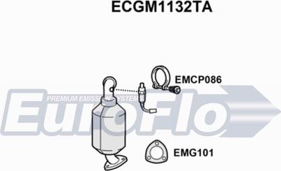 EuroFlo ECGM1132TA - Каталізатор autocars.com.ua