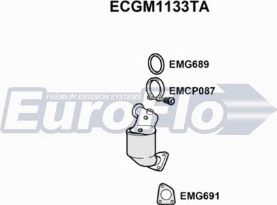 EuroFlo ECGM1133TA - Каталізатор autocars.com.ua