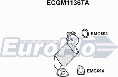 EuroFlo ECGM1136TA - Каталізатор autocars.com.ua