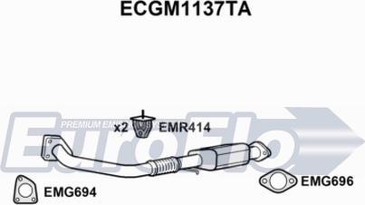 EuroFlo ECGM1137TA - Каталізатор autocars.com.ua