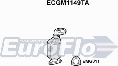 EuroFlo ECGM1149TA - Каталізатор autocars.com.ua