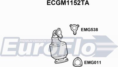 EuroFlo ECGM1152TA - Каталізатор autocars.com.ua