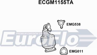 EuroFlo ECGM1155TA - Каталізатор autocars.com.ua