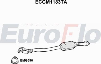 EuroFlo ECGM1183TA - Каталізатор autocars.com.ua