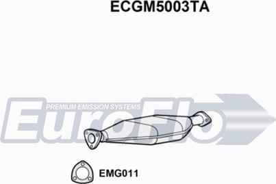 EuroFlo ECGM5003TA - Каталізатор autocars.com.ua