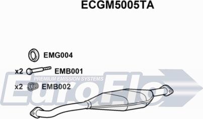 EuroFlo ECGM5005TA - Каталізатор autocars.com.ua