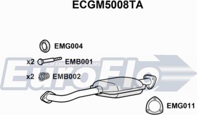 EuroFlo ECGM5008TA - Каталізатор autocars.com.ua
