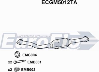 EuroFlo ECGM5012TA - Каталізатор autocars.com.ua