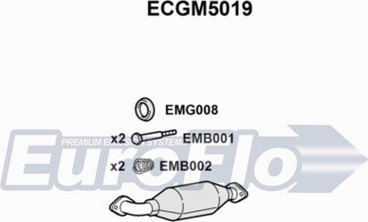 EuroFlo ECGM5019 - Каталізатор autocars.com.ua