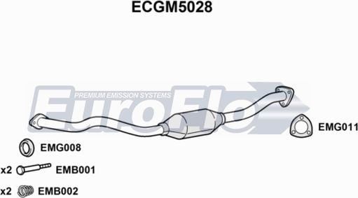 EuroFlo ECGM5028 - Каталізатор autocars.com.ua