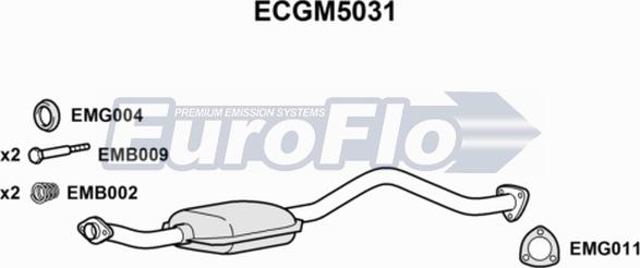 EuroFlo ECGM5031 - Каталізатор autocars.com.ua