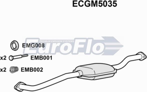 EuroFlo ECGM5035 - Каталізатор autocars.com.ua