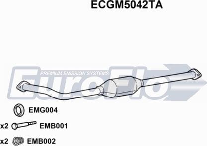 EuroFlo ECGM5042TA - Каталізатор autocars.com.ua