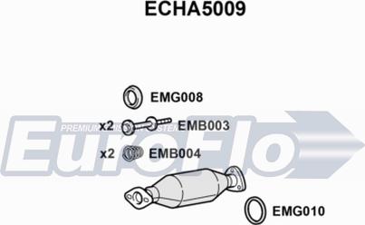 EuroFlo ECHA5009 - Каталізатор autocars.com.ua