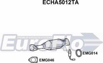 EuroFlo ECHA5012TA - Каталізатор autocars.com.ua